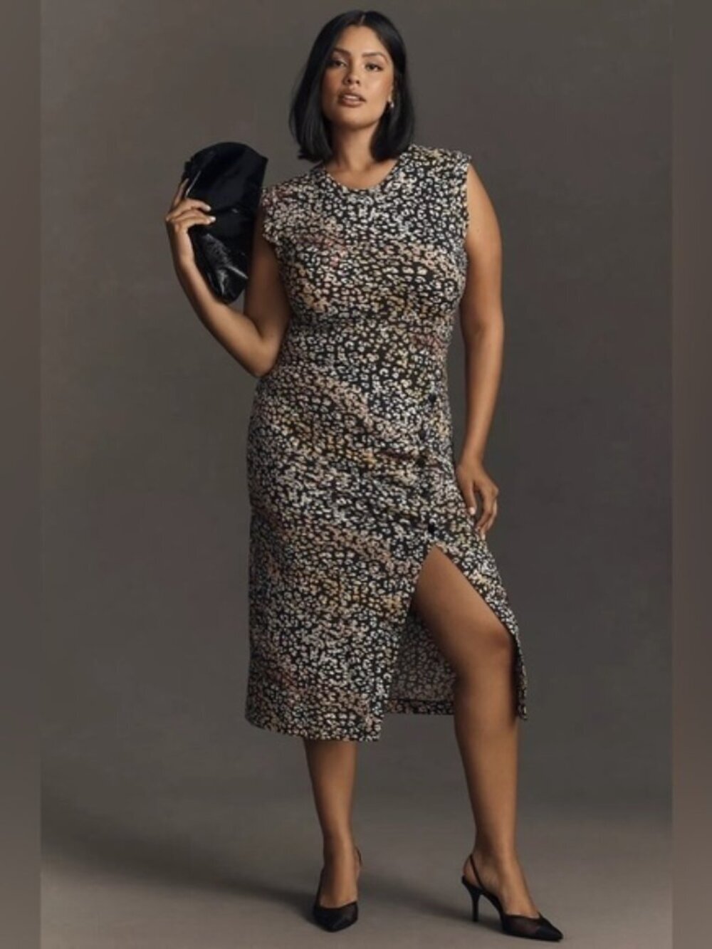 NWT Size 2X - Grey State Chiara Midi Dress
